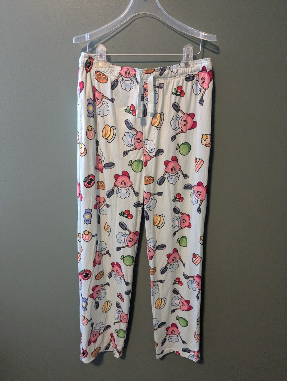 Chef Kirby Print Pajama Bottoms with Drawstring